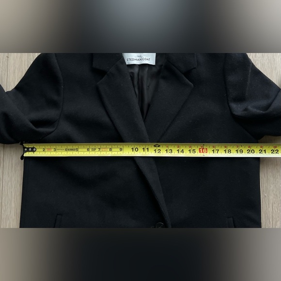 New Babaton The Stedman Coat - Virgin Wool Sz M Black - Picture 8 of 17